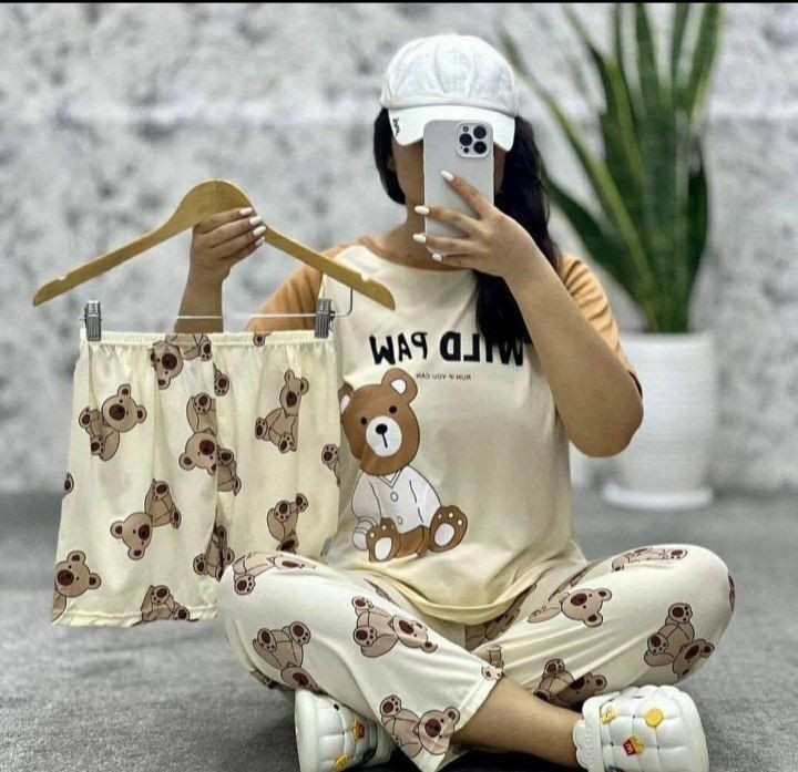 ست سه تیکه مدل خرس کرم پاو